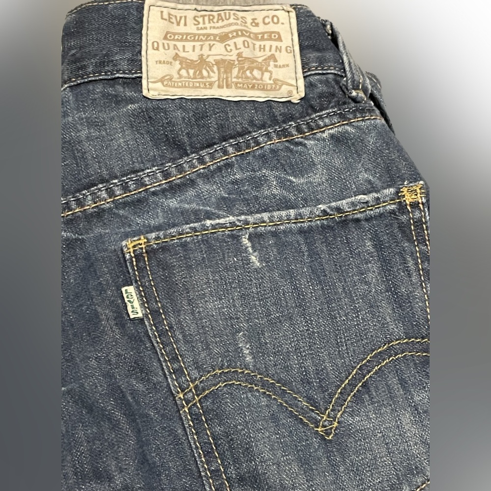 Vintage White Tab Levis 514 Slim Straight Jeans - Picture 1 of 8